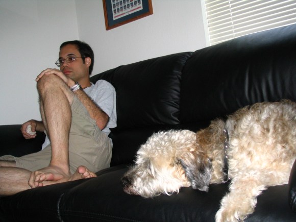 Chris & Buddy Watching TV In 2005