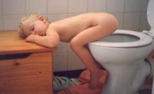 Boy On Toilet